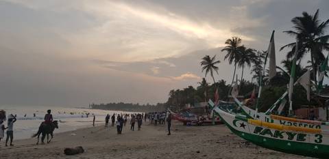 Dusk, Beach, Ghana