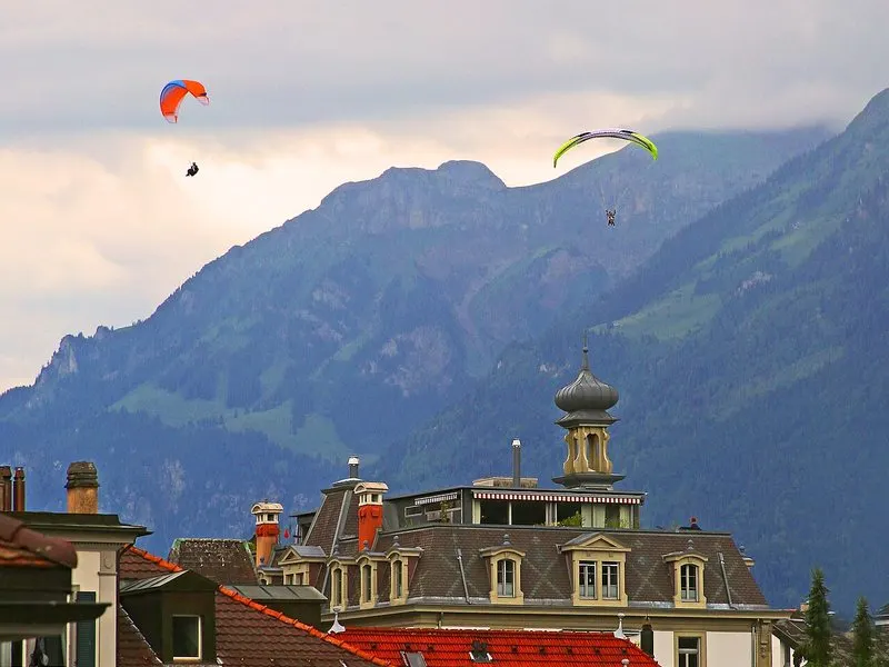 Paraglide Over Interlaken