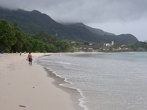 Beach day at Beau Vallon
