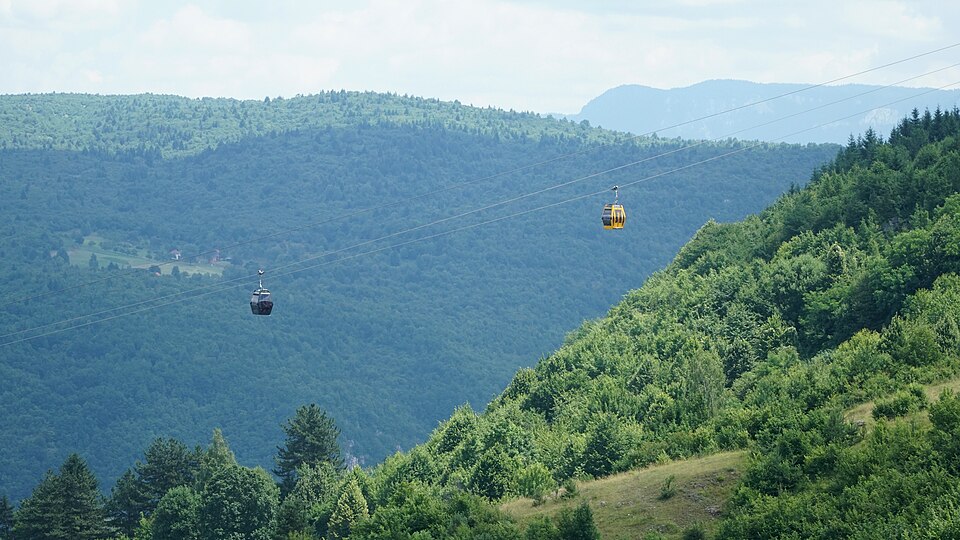 Ride the cable car up Trebević