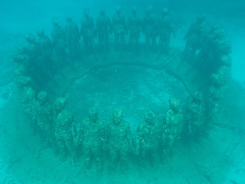 Snorkel the underwater sculptures