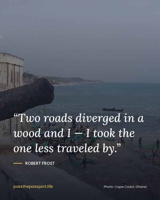 “Two roads diverged in a wood and I — I took the one less traveled by.” — Robert Frost