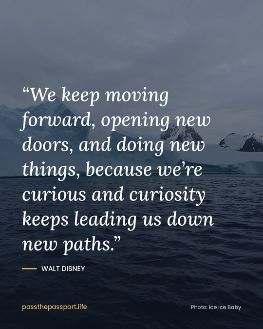 “We keep moving forward, opening new doors, and doing new things, because we’re curious and curiosity keeps leading us down new paths.” — Walt Disney