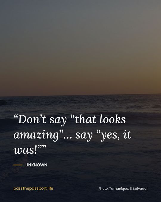 “Don’t say “that looks amazing”… say “yes, it was!”” — Unknown