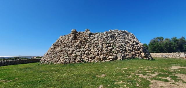 An ancient stone talaiot on Menorca.